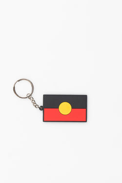 "Raise The Flag" Aboriginal Flag Rubber Keyring