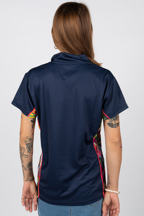 Connecting The Past To A Brighter Future UPF50+ Bamboo (Simpson) Women's Fitted Polo Shirt