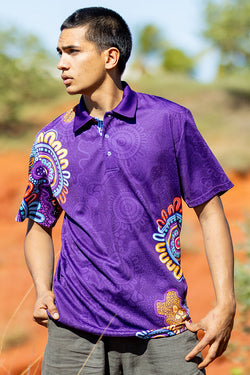 Celebration Purple Bamboo Essence Unisex Polo Shirt