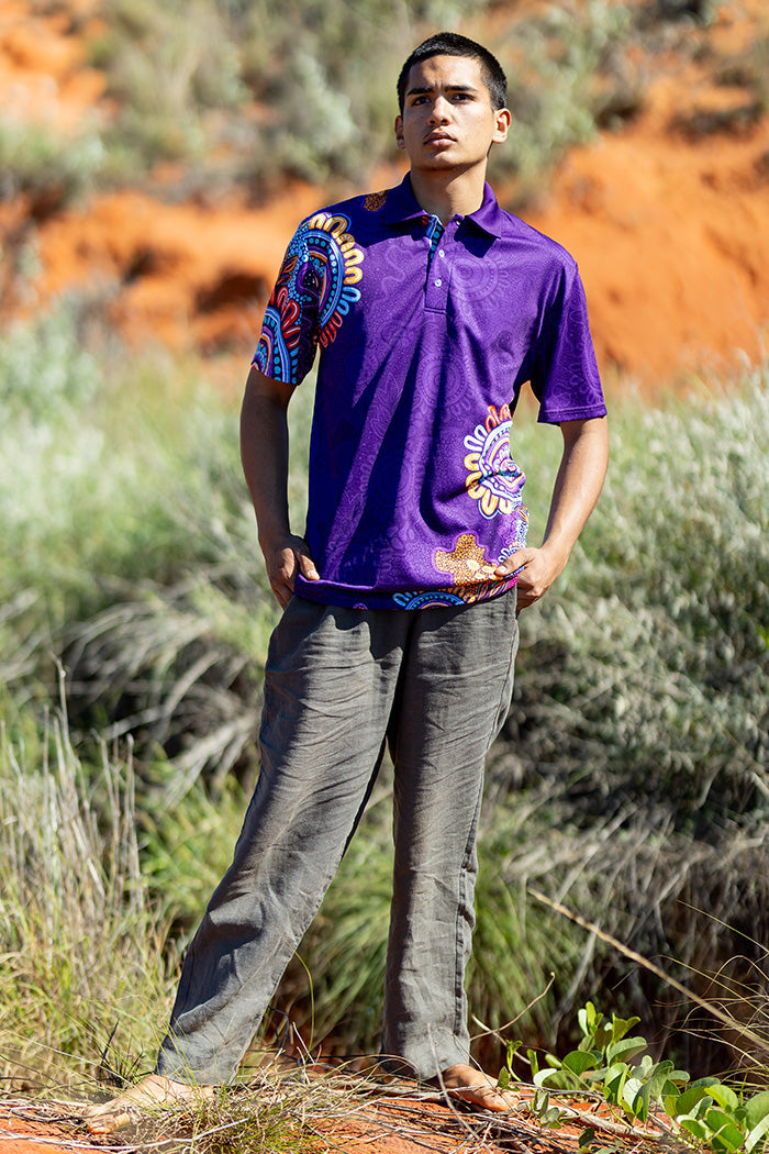 Celebration Purple Bamboo Essence Unisex Polo Shirt