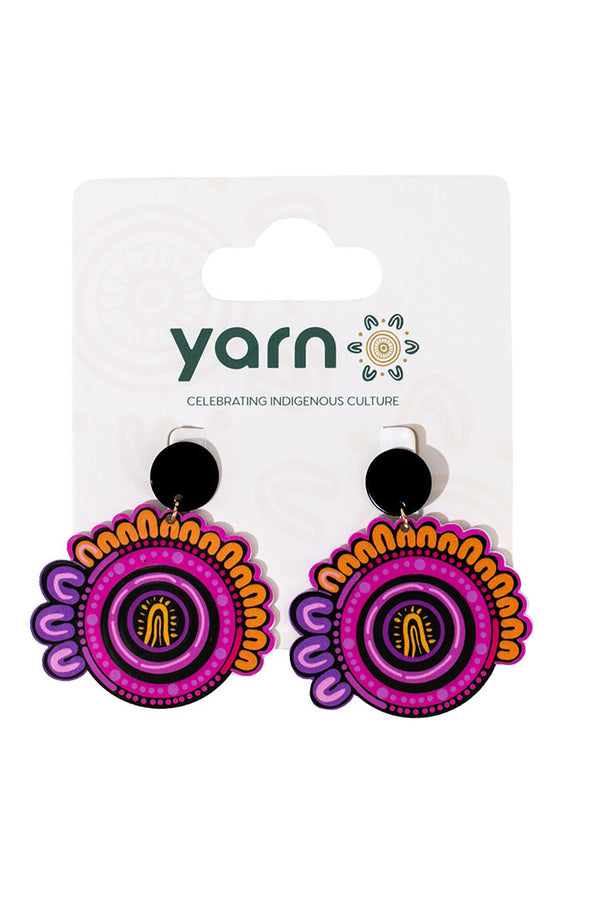 Mother Round Earrings