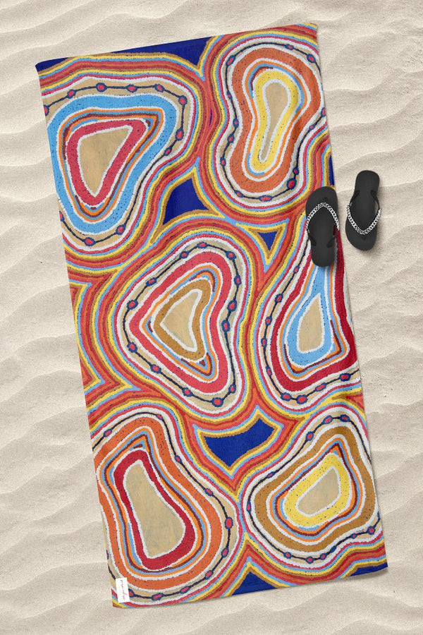 Emu Dreaming Beach Towel