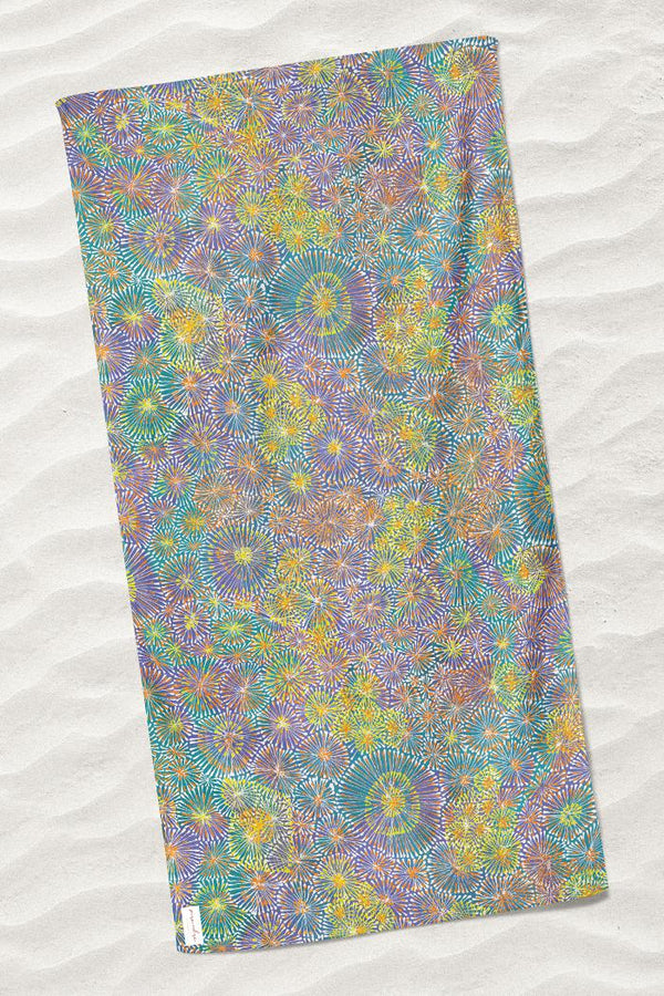 Jitilypuru Jukurrpa Beach Towel