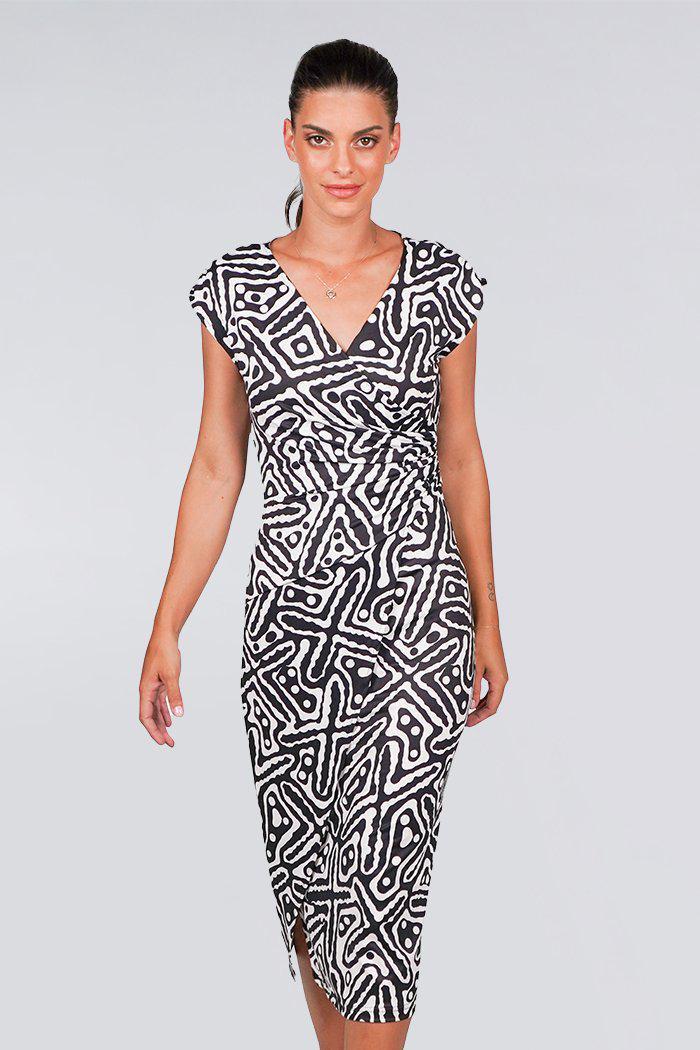 Ngatijirri Nests V Neck Women's Midi Dress