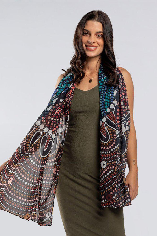 Heal Our Nura Rectangle Chiffon Scarf