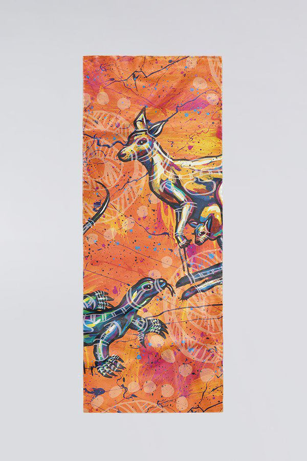 Kangaroo & Goanna Dreaming Rectangle Chiffon Scarf