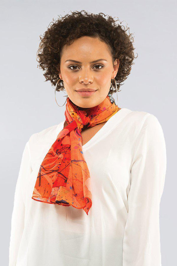 Kangaroo & Goanna Dreaming Rectangle Chiffon Scarf