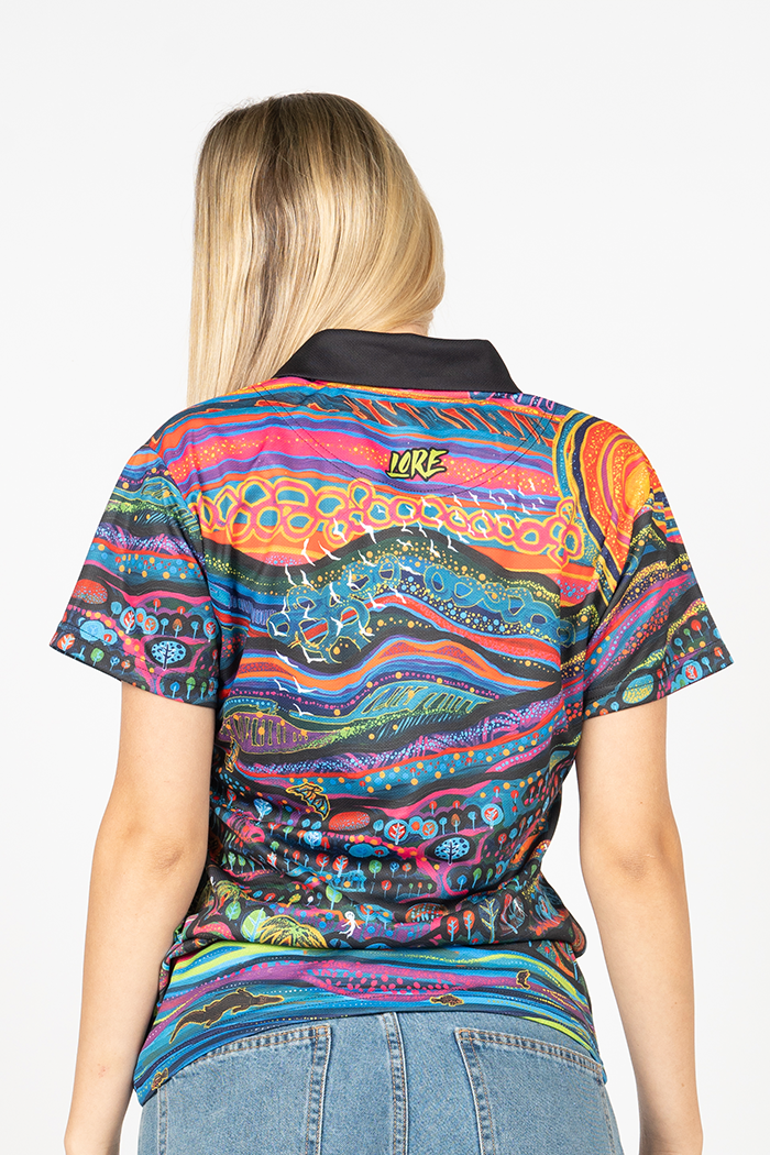 Currumbin Sunset Recycled UPF50+ Women's Fitted Polo Shirt