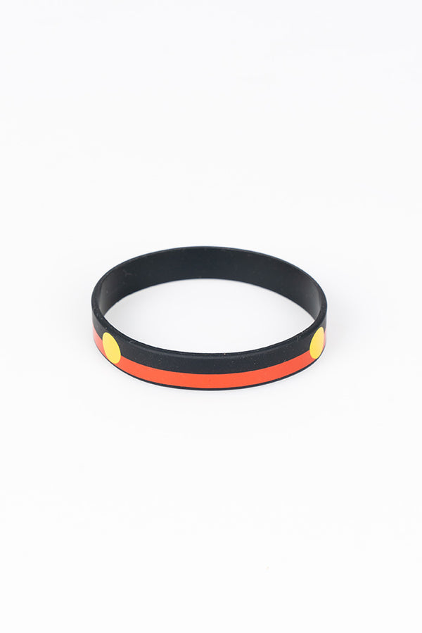 "Raise The Flag" Aboriginal Flag (Full Print) Silicon Wristband