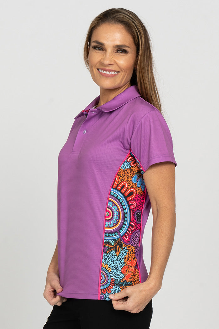 Celebration Purple Bamboo (Simpson) Women's Fitted Polo Shirt