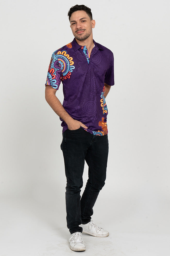 Celebration Purple Bamboo Essence Unisex Polo Shirt