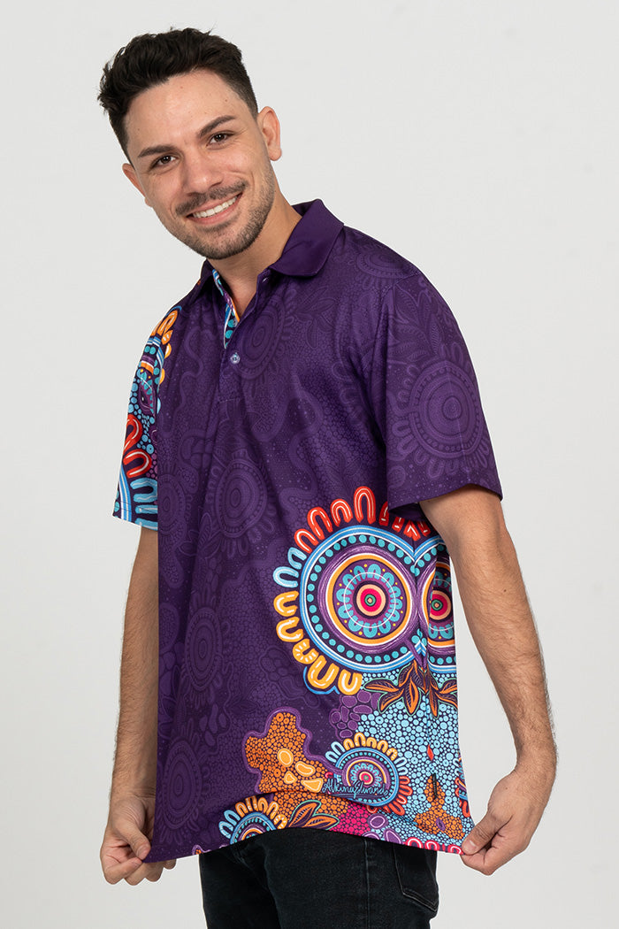 Celebration Purple Bamboo Essence Unisex Polo Shirt