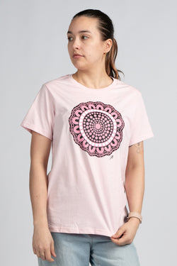 Boobie Sista Pink Cotton Crew Neck Women's T-Shirt