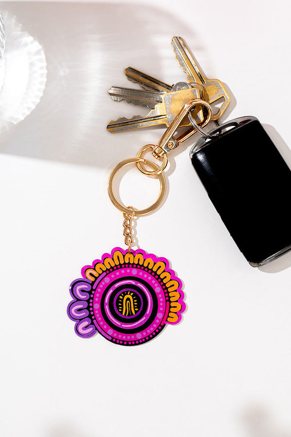 Mother Round Keyring