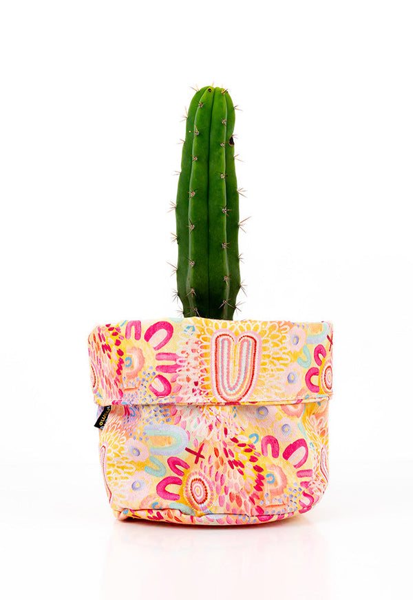 Flourishing Blooms Canvas Plant Pot