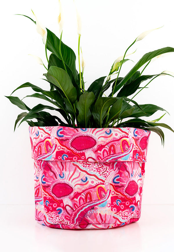 The Future Is Bright Canvas Plant Pot