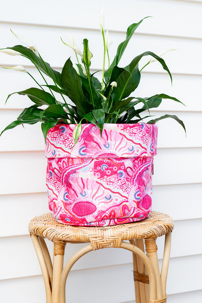 The Future Is Bright Canvas Plant Pot