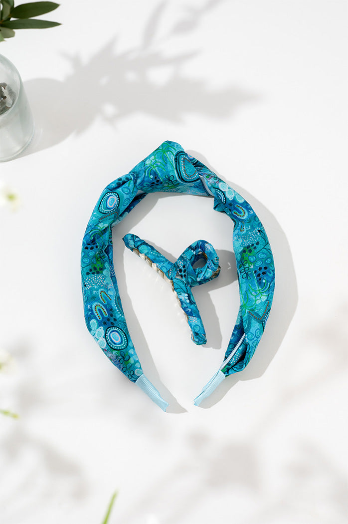 Forest Knot Headband & Wrapped Butterfly Claw Clip