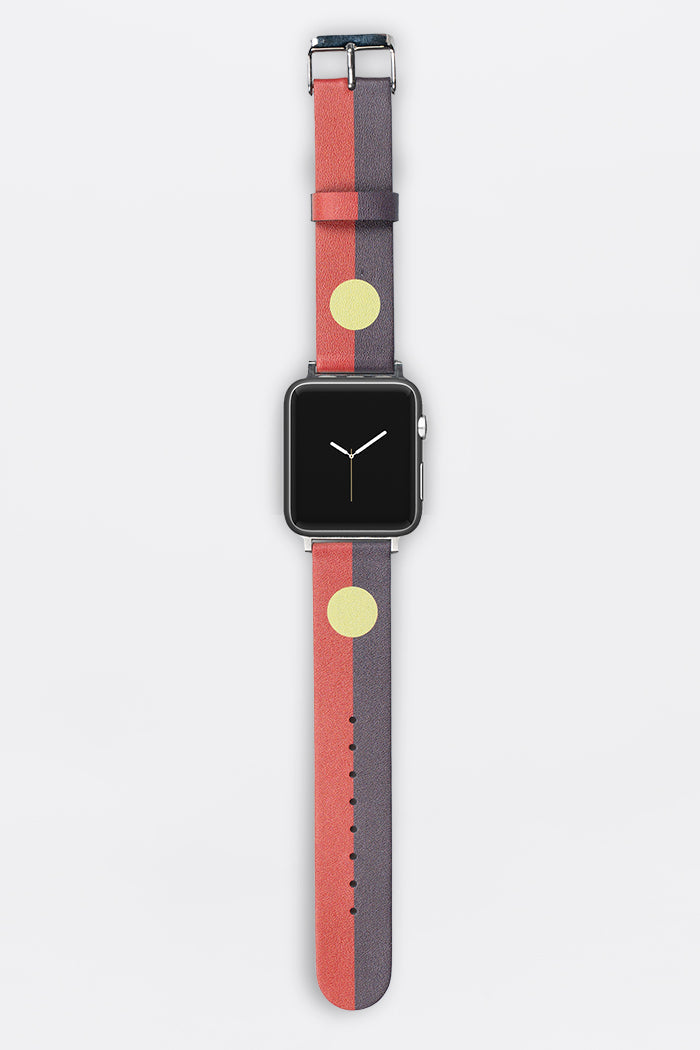 "Raise The Flag" Aboriginal Flag Vegan Leather Apple Watch Strap