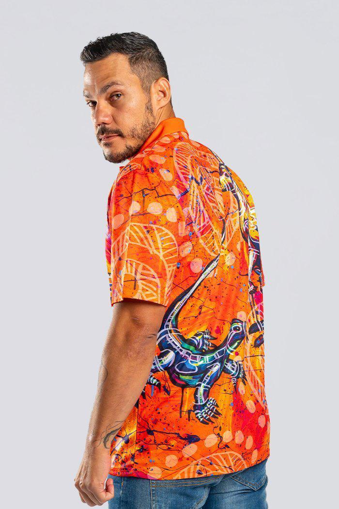 Kangaroo & Goanna Dreaming Unisex Polo Shirt