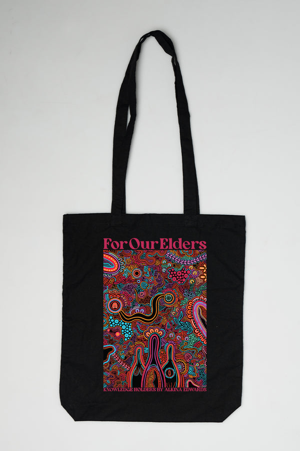 Knowledge Holders Black Cotton Tote Bag