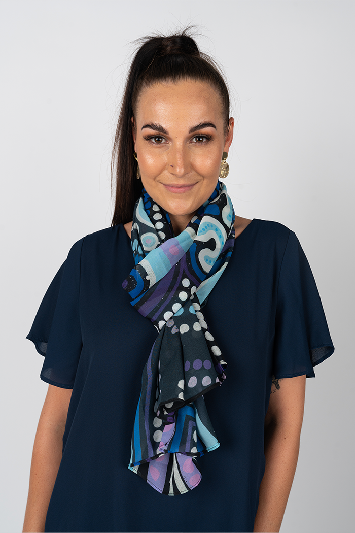 Koorrookee 'Grandmother' Rectangle Chiffon Scarf