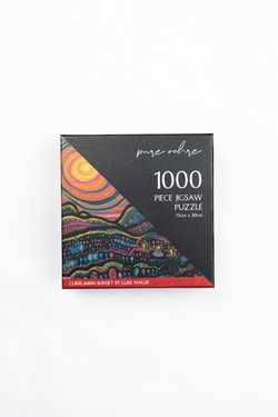 Luke Mallie's Currumbin Sunset 1000 Piece Indigenous Artwork Puzzle