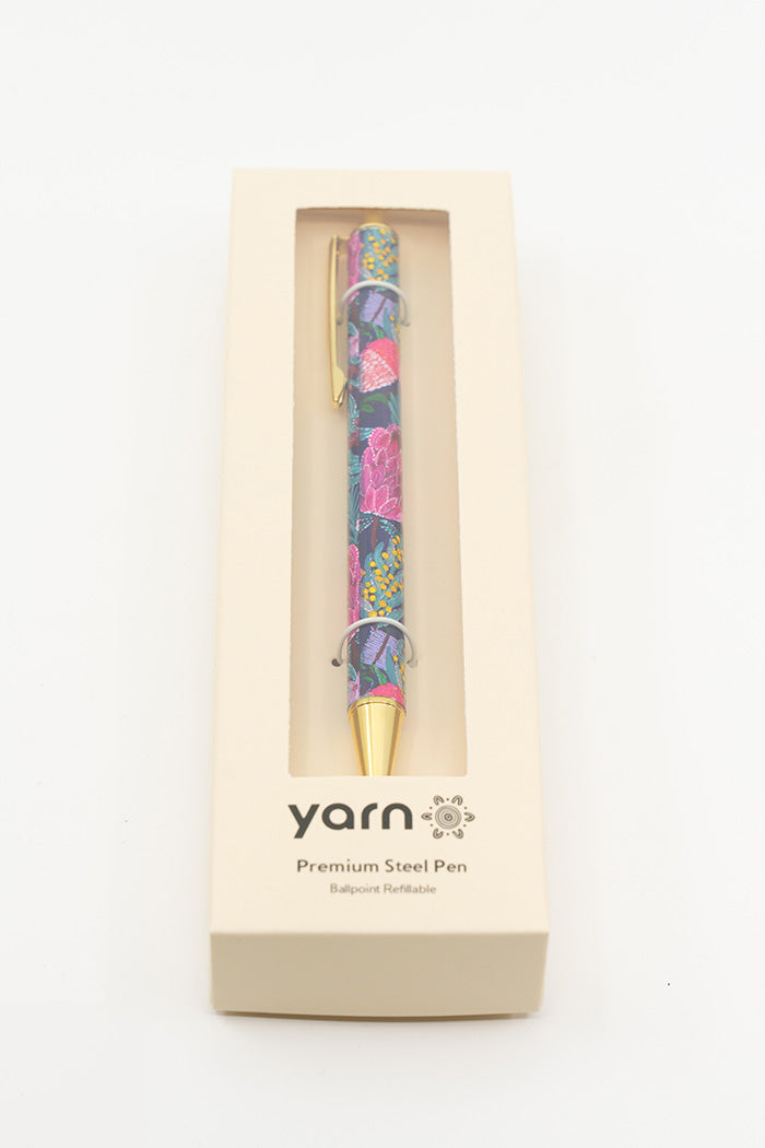 Garden Scene Metal Refillable Premium Pen