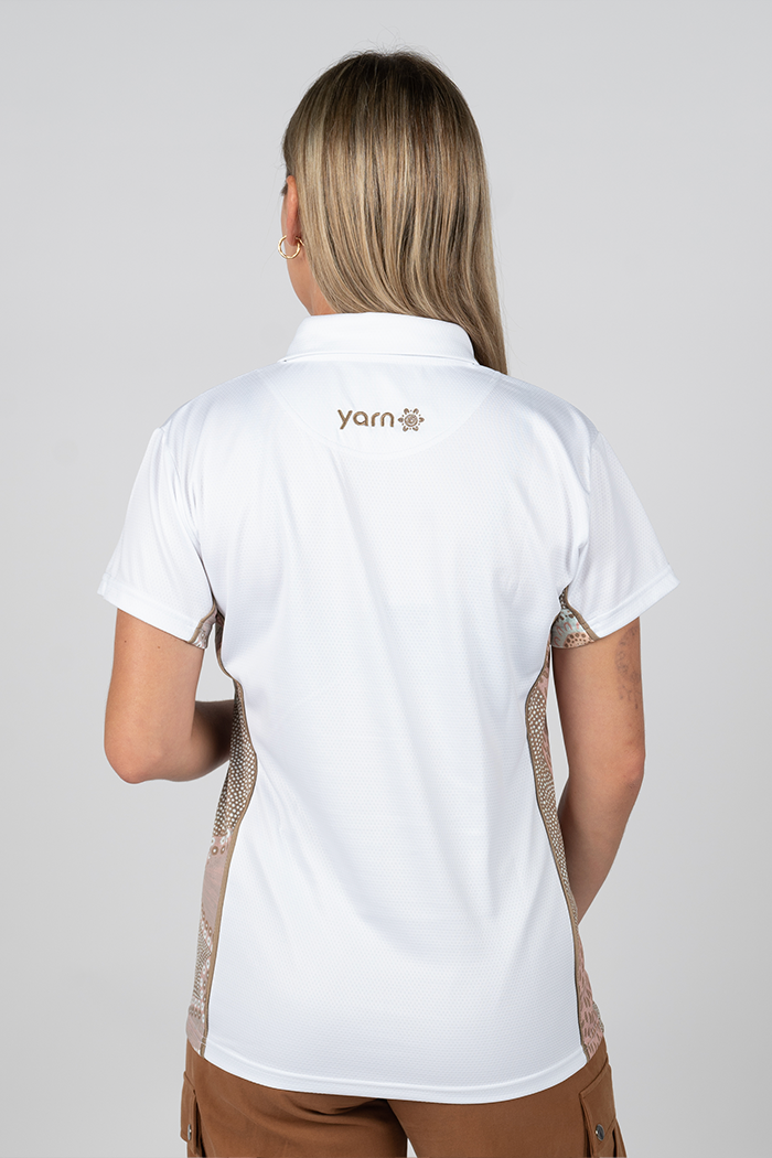 Mountains UPF50+ Bamboo (Simpson) Women's Fitted Polo Shirt