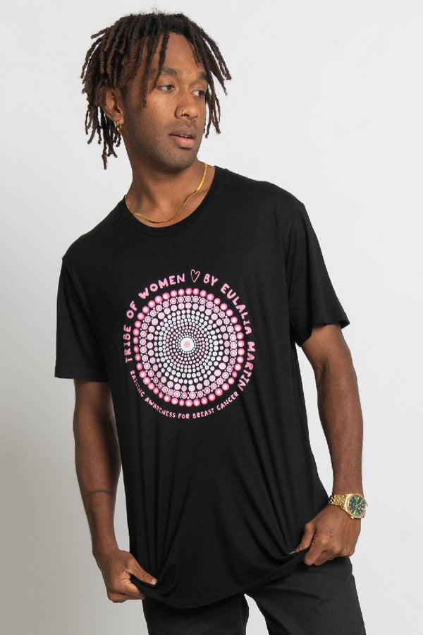 Tribe Of Women Circle Black Cotton Crew Neck Unisex T-Shirt