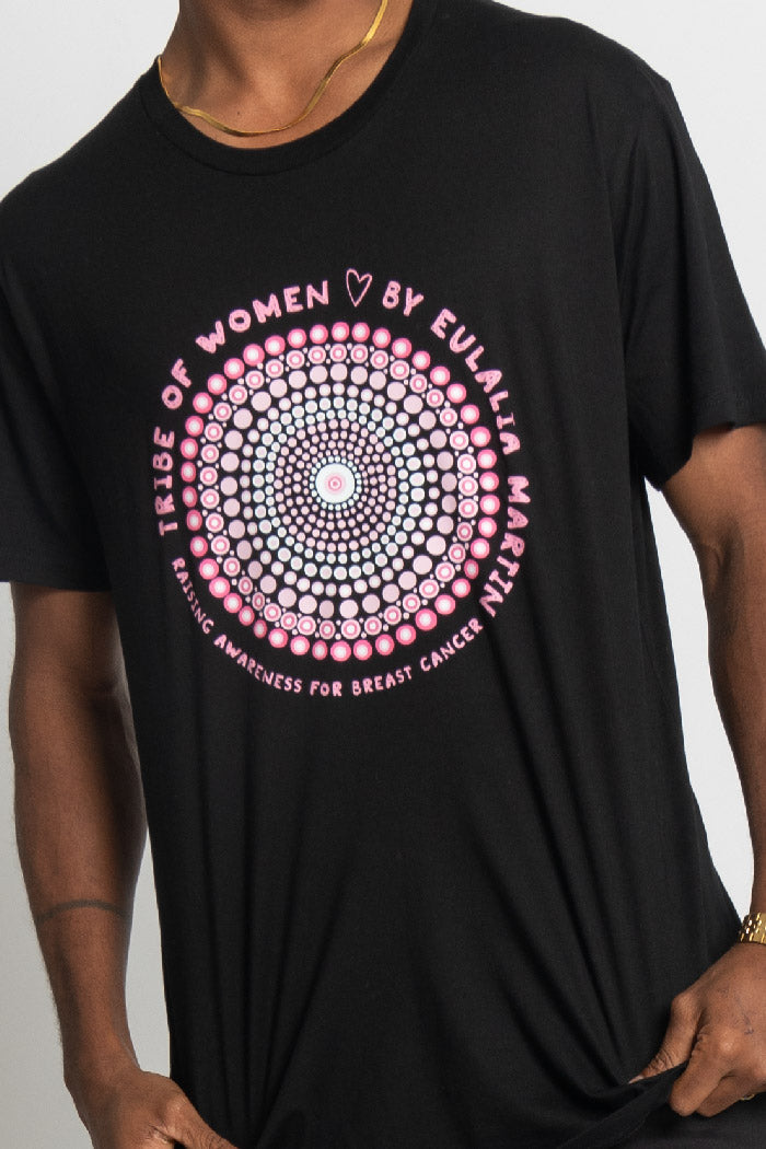 Tribe Of Women Circle Black Cotton Crew Neck Unisex T-Shirt