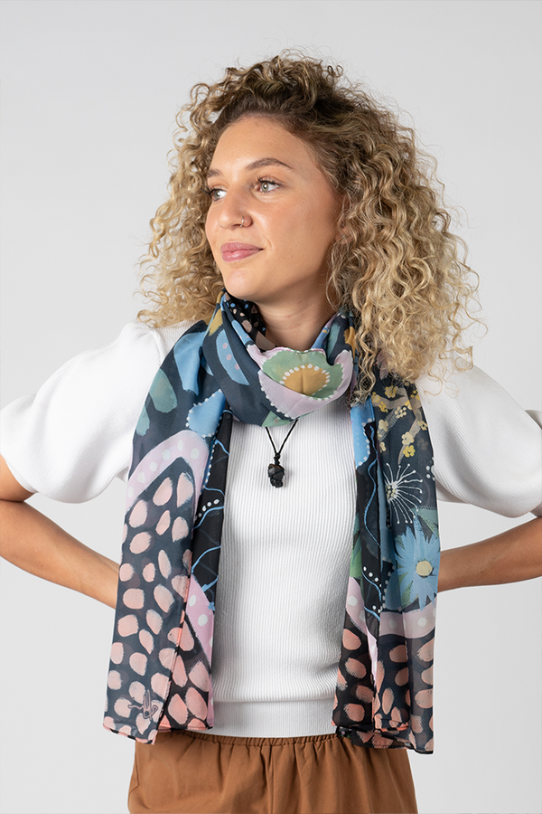 Two Worlds Chiffon Scarf