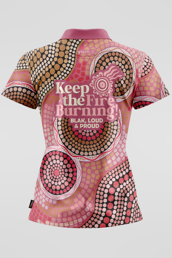 Eternal Flame NAIDOC 2024 Women's Fitted Polo Shirt