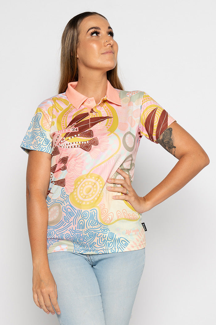 Kindling NAIDOC 2024 Women's Fitted Polo Shirt