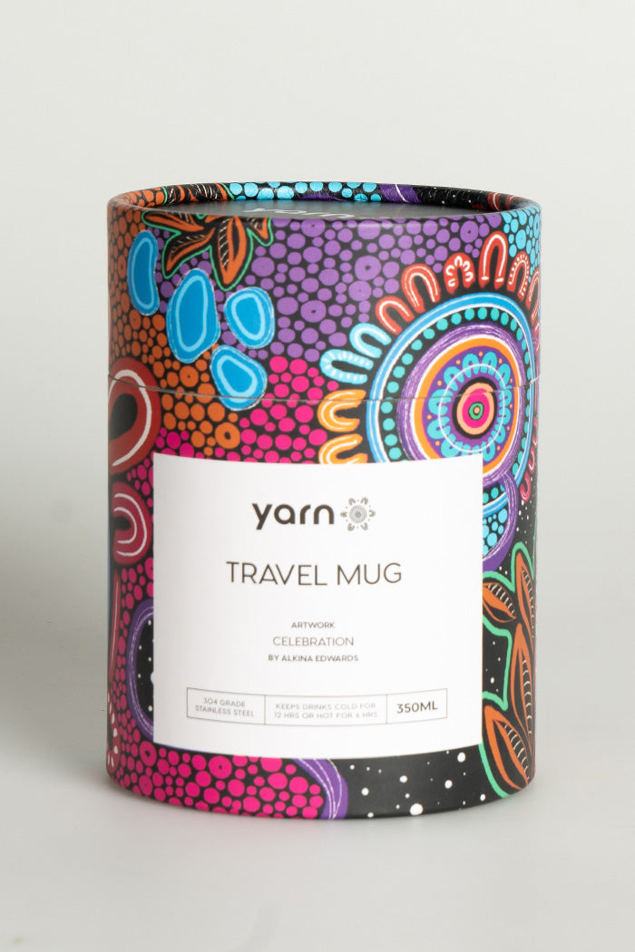 Celebration Vacuum Insulated Double Walled Stainless Steel Travel Mug