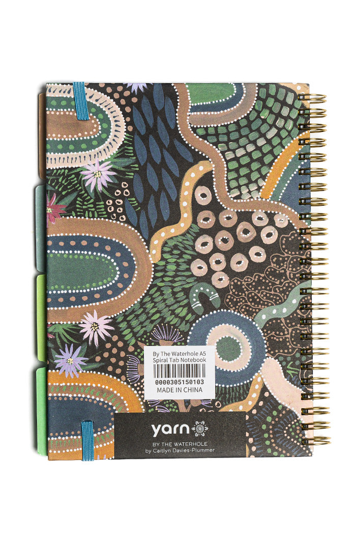 By The Waterhole A5 Spiral Tab Notebook