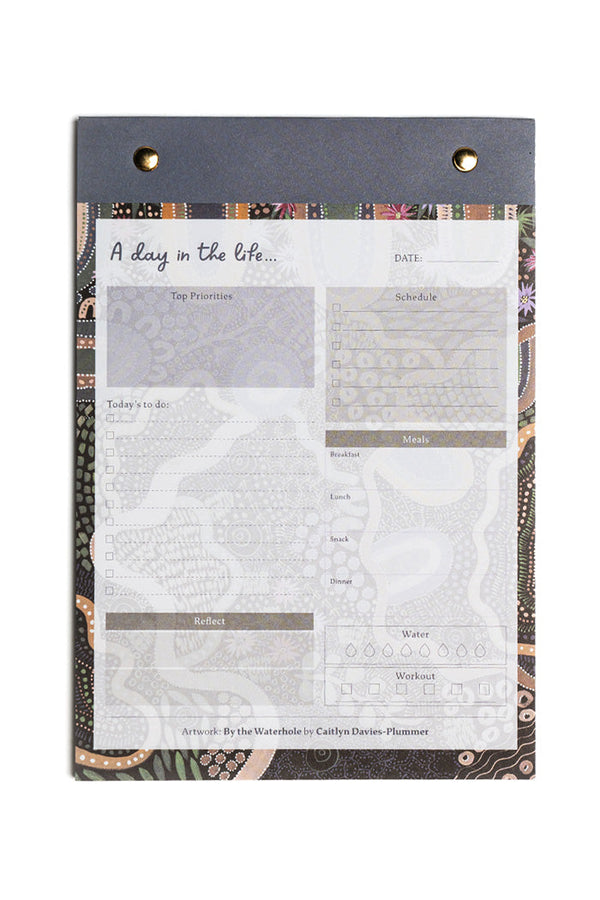 By The Waterhole A5 Daily Planner Notepad