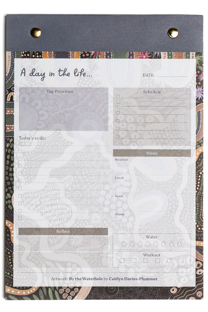 By The Waterhole A5 Daily Planner Notepad