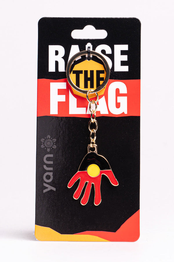 "Raise The Flag" Aboriginal Flag Hand Keyring