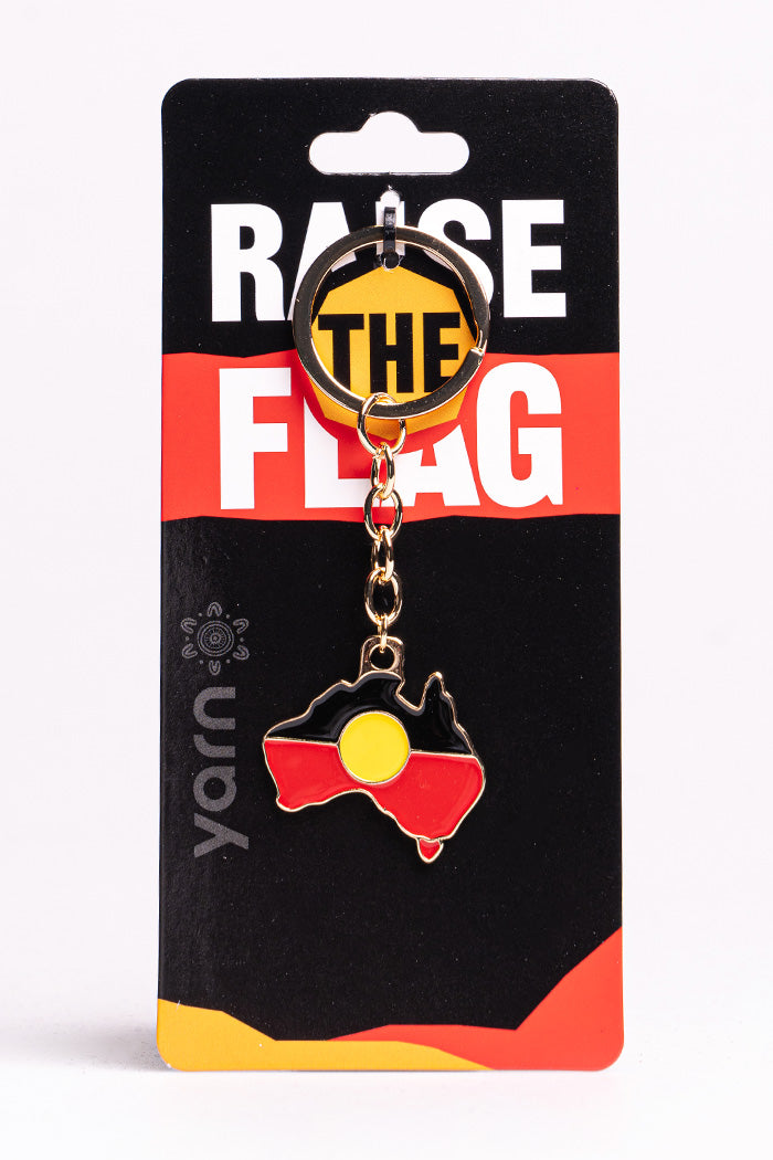 "Raise The Flag" Aboriginal Flag Australia Keyring