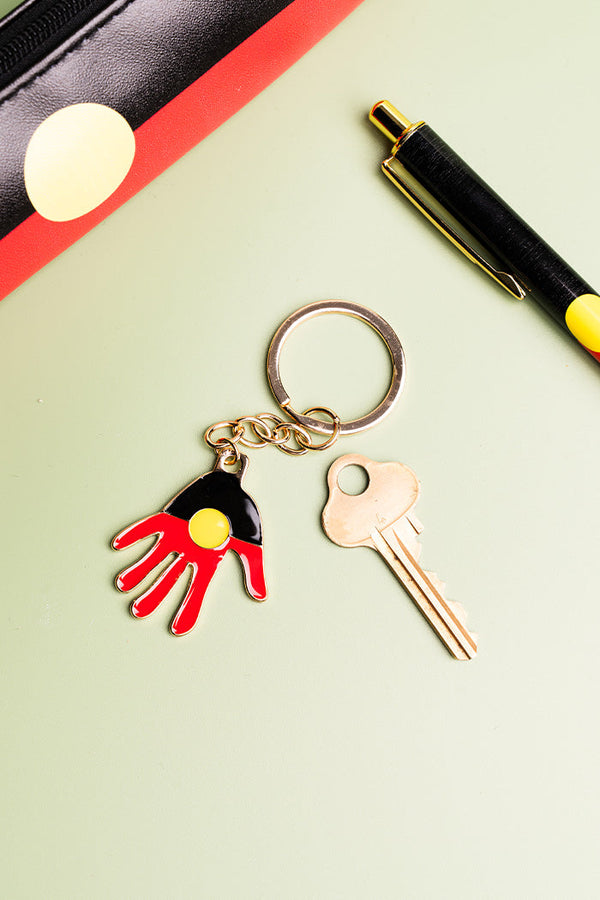 "Raise The Flag" Aboriginal Flag Hand Keyring