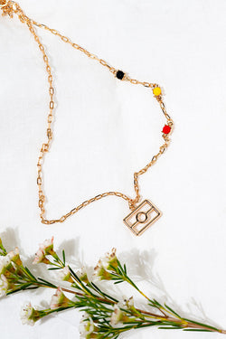 "Raise The Flag" Aboriginal Gold Flag Necklace