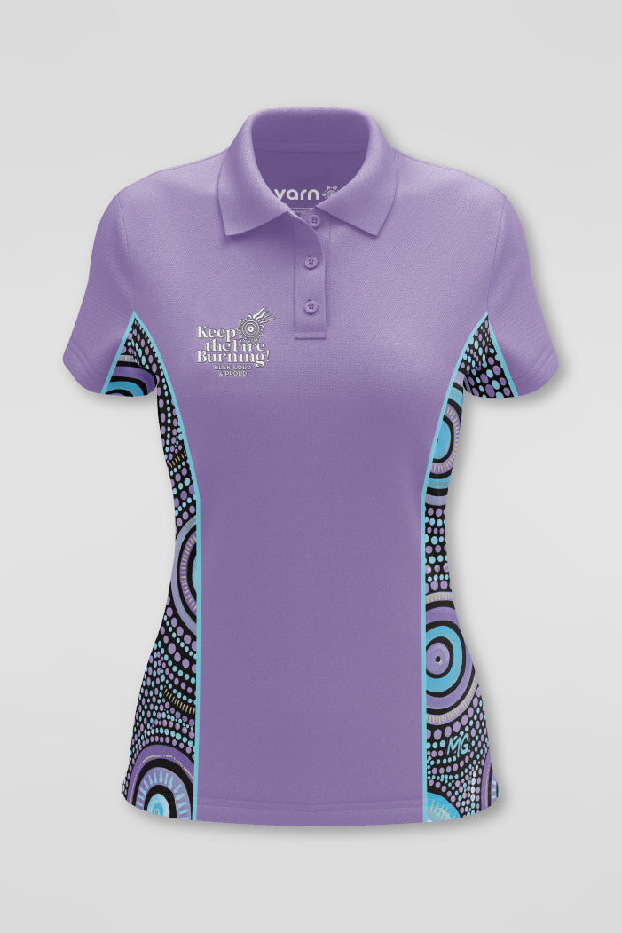 Our Future, Together NAIDOC 2024 Lavender Bamboo (Simpson) Women's Fitted Polo Shirt