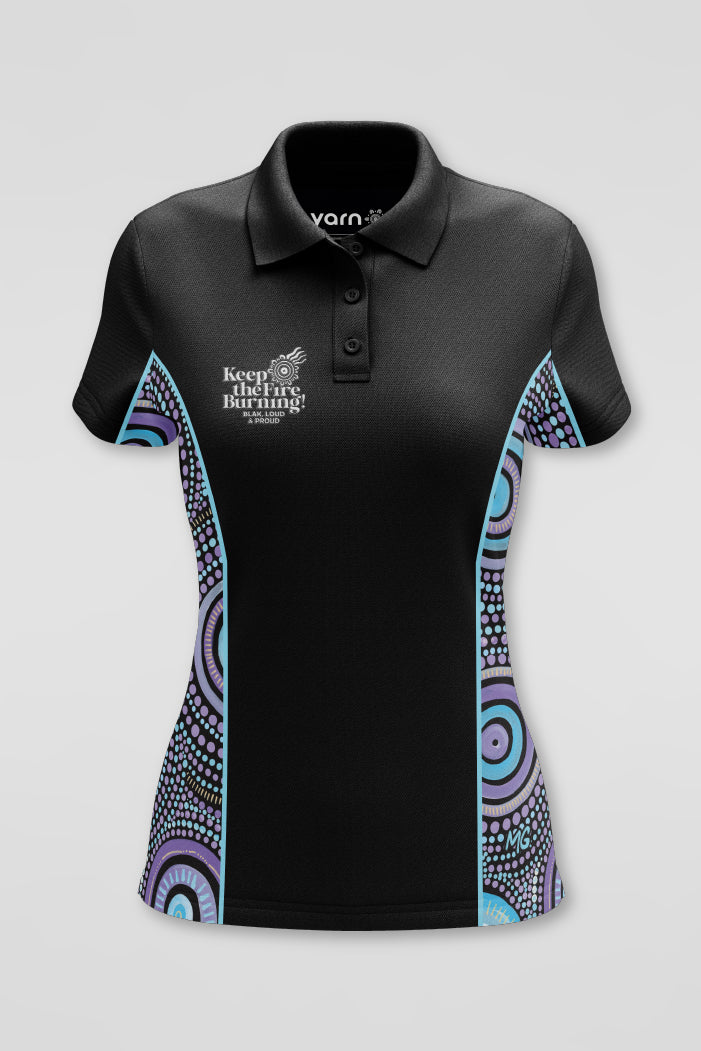 Our Future, Together NAIDOC 2024 Black Bamboo (Simpson) Women's Fitted Polo Shirt