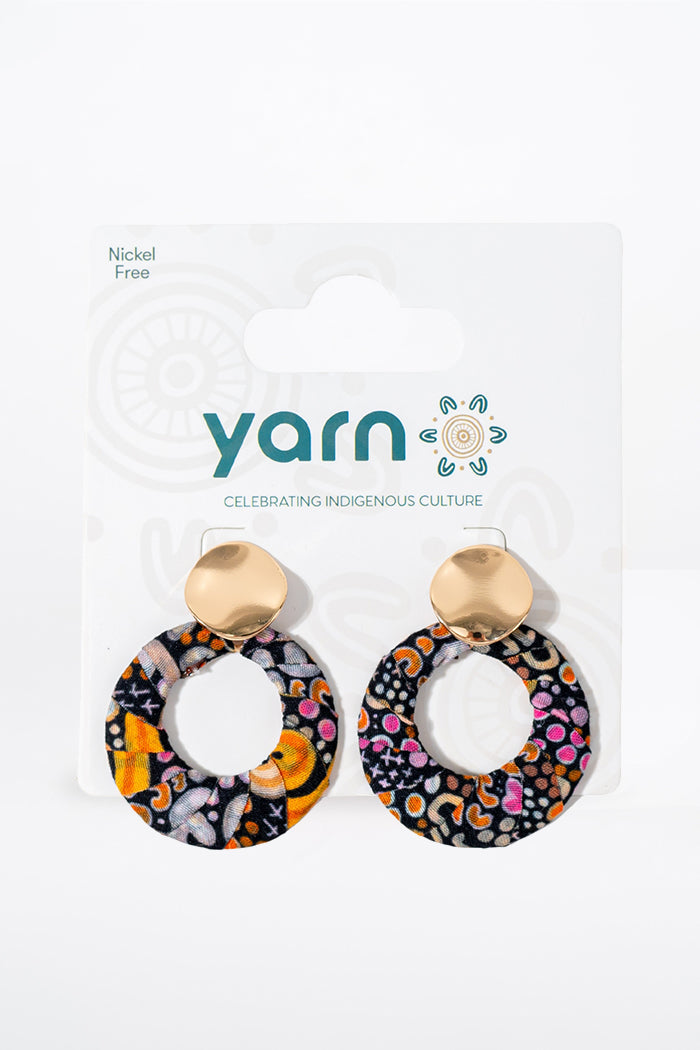 Eastern Maar Wrapped Circle Drop Earrings